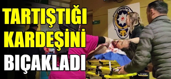 Tartıştığı kardeşini bıçakladı