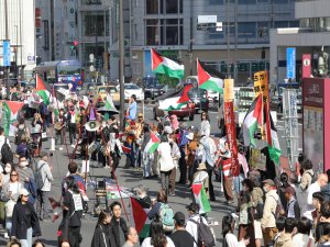 Japonya'da Gazze'ye destek gösterisi