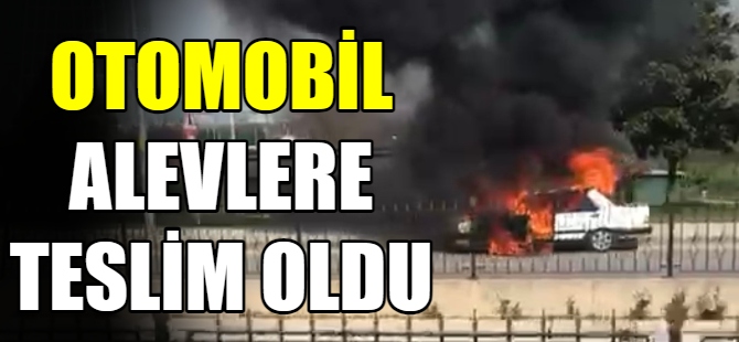 Otomobil alevlere teslim oldu