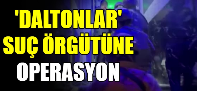 'Daltonlar' suç örgütüne operasyon