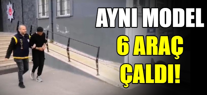 Aynı araçtan 6 tane çaldı