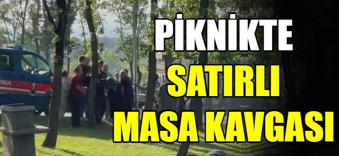 Piknikte satırlı masa kavgası