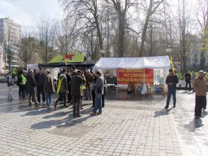 O çadır yeniden kuruldu