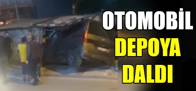 Otomobil depoya daldı