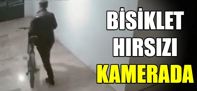 Bisiklet hırsızı kamerada