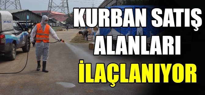 Kurban satış yerleri ilaçlanıyor