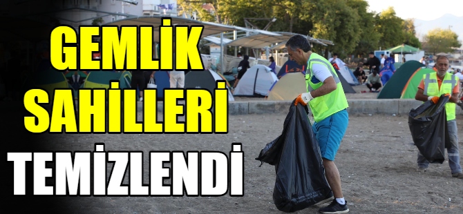 Gemlik sahilleri temizlendi