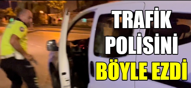 Dur ihtarına uymadı polise çarptı