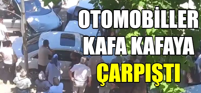 Otomobil kafa kafaya çarpıştı