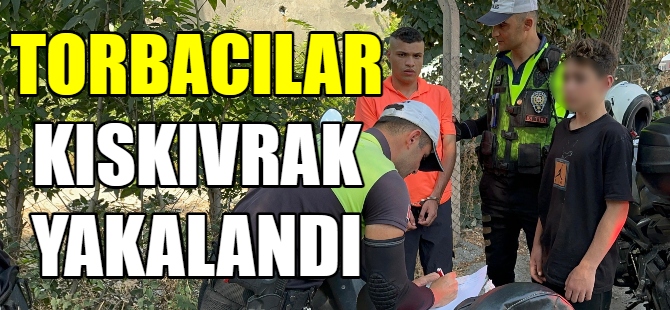 Motosikletli torbacılar yakalandı