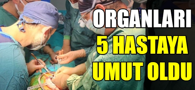 Organları 5 hastaya umut oldu