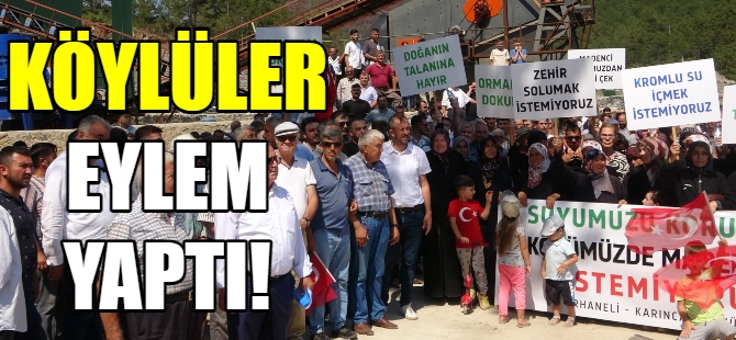 Köylüler sularına sahip çıkmak için eylem yaptı