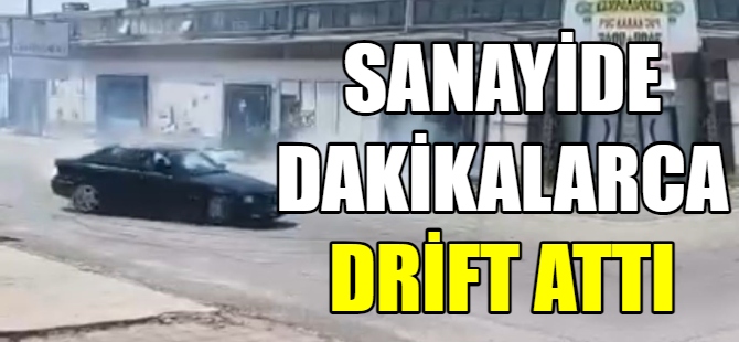 Bursa'da sokak ortasında drift attı