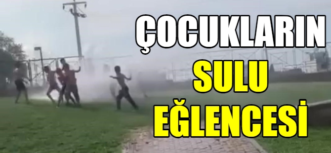 Çocukların sulu eğlencesi