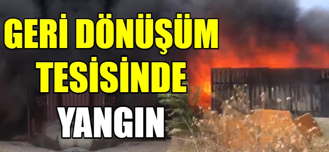 Geri dönüşüm tesisinde yangın