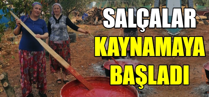 Kışlık salçalar kaynamaya başladı