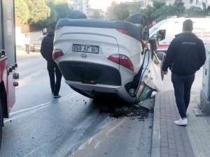 Takla atan araçtan mucize kurtuluş