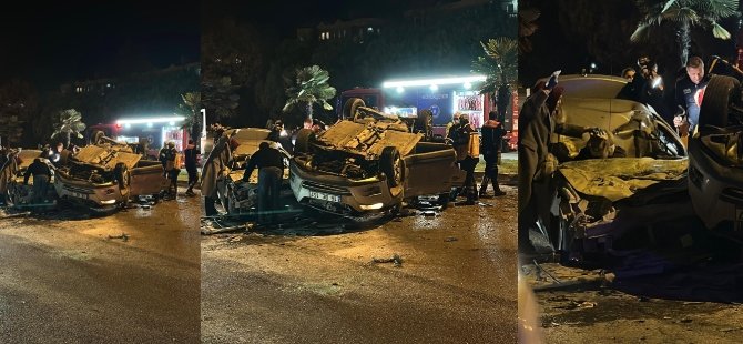 Bursa'da korkunç kaza: 1 ölü 3 ağır yaralı