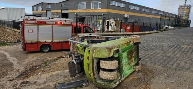 Bursa'da forkliftin altında kalan işçi feci şekilde can verdi