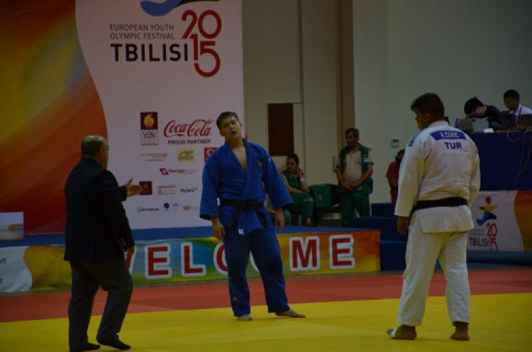 Milli judocu Ahmetcan, EYOF 2015`te Rus rakibine yenildi