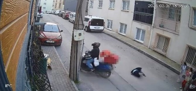 Bursa'da yola fırlayan çocuğa motosikletli kurye çarptı