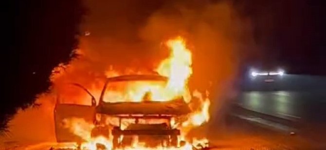 Bursa'da korku dolu anlar! Otomobilde başladı, ormana sıçradı
