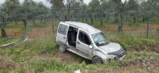 Kontrolden çıkan araç tarlaya uçtu: 3 yaralı