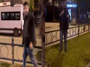 Bayrağa saldıran şahıs yakalandı