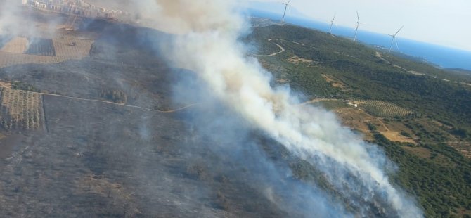 Çeşme ve Ödemiş'te yangınlar devam ediyor