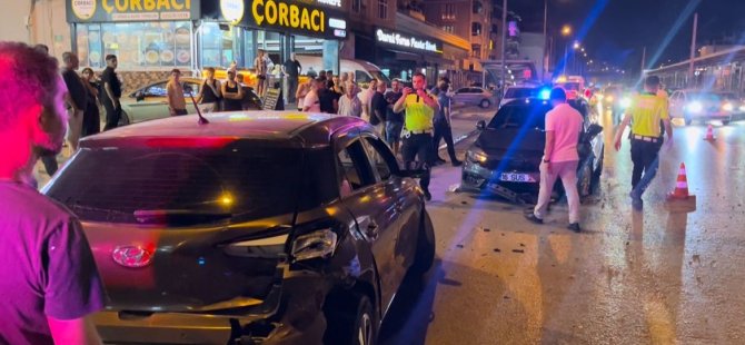 Alkollü sürücü makas atarken kaza yaptı
