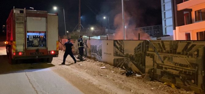 İnşaatta ateş yakan bekçi mahalleyi ayağa kaldırdı