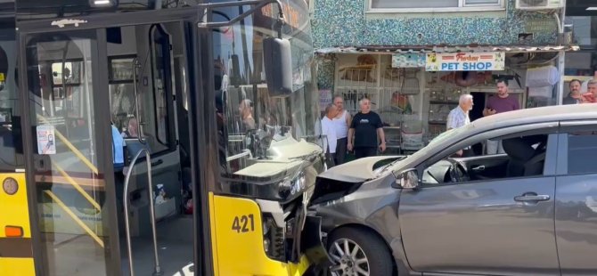 Otomobil otobüse çarptı: 1’i çocuk 6 yaralı