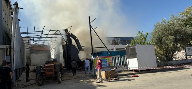 Nilüfer’de şaloma kıvılcımı fabrikayı yaktı