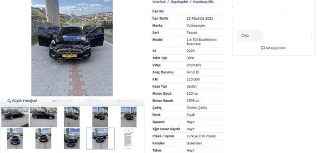 Kilometresi düşürülerek ilana koyulan araca bakanlık müdahale etti