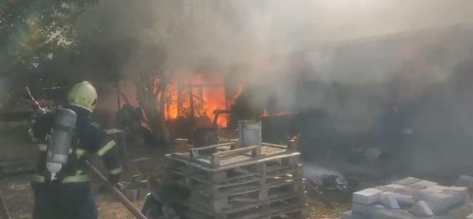 Bursa'da bağ evi alevlere teslim oldu