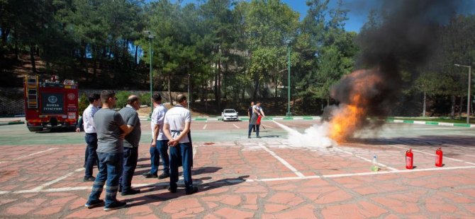 Burfaş tesislerinde yangın tatbikatı