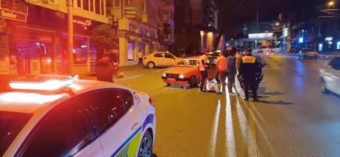 Bursa’da drift kazası! Otomobil ile motosiklet çarpıştı