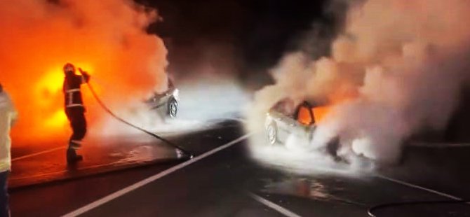 Bursa'da otomobil küle döndü