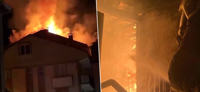 Bursa'da çatı katında çıkan yangın korkuttu