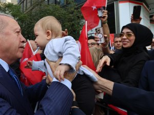 Erdoğan’a Türkevi’nde coşkulu karşılama