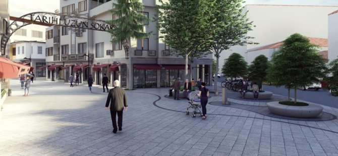 Bursa'daki Tarihi Uzun Sokak'ta tarihi dönüşüm