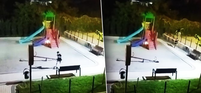 Bursa'da çocuklar oyun parkını ateşe verdi