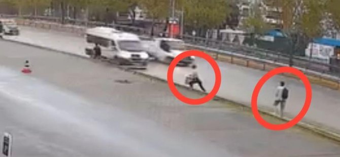 Bursa'da yayaların ölümden döndüğü kaza kamerada