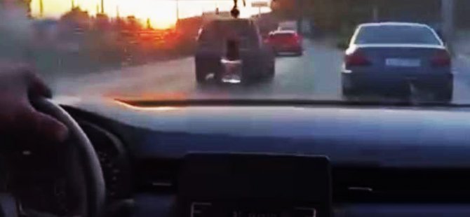 Bursa'da makas atarak trafiği böyle tehlikeye attı