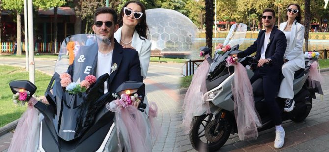 Bursa’da motosikletli düğün konvoyu