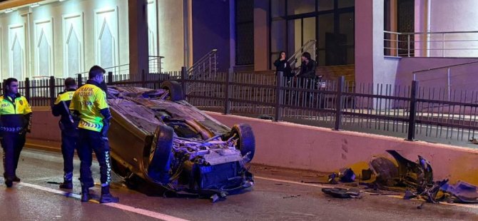 Bursa'da otomobil takla attı! Yaralılar var