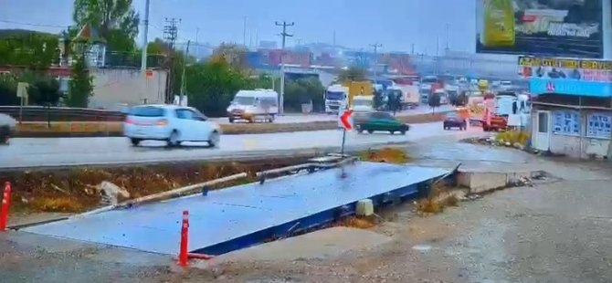 Bursa'da yaşanan kaza güvenlik kamerasında