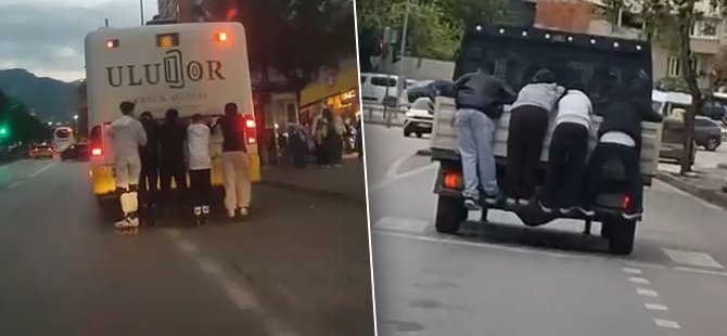 Bursa'da saniye saniye tehlikeli yolculuk