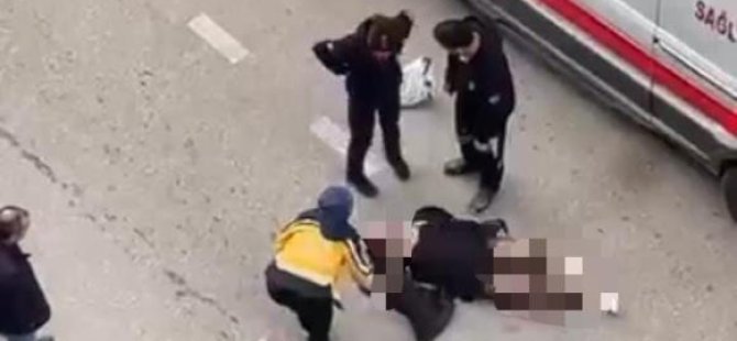 Bursa'da yolun ortasına yatan kadın, sinir krizi geçirdi