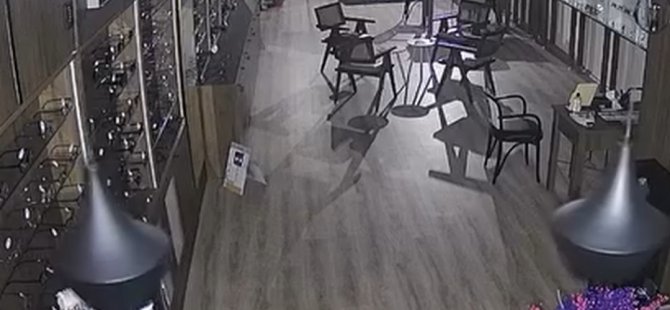Bursa’da deprem anları güvenlik kameralarına yansıdı
